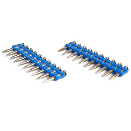 Blue / Red Plastic Round Head 2.7 / 3.0mm Mechanical Galvanized  Concrete Nail pins for Nail Gun