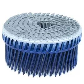 Hot Dipped Ring Shank Siding Nails , Diamond Point Plastic Collated Coil Nails