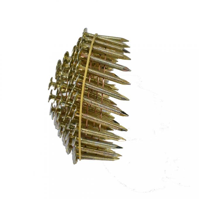 Ring Shank Coil Roofing Nails With Heavy EG Plated Diamond Point 11/4