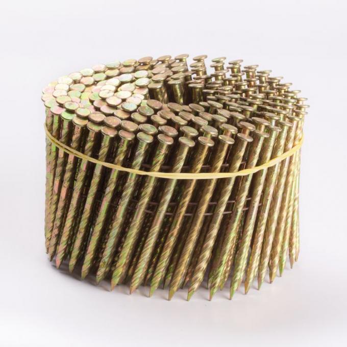 15 degree yellow coil nails Wire Coil Pallet Ring Nails Electric