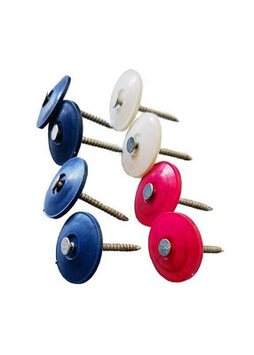 1" Ring Shank Plastic Cap Nails, High Carbon Steel Roofing Felt Nails